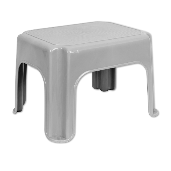 Tritthocker 38 cm grau