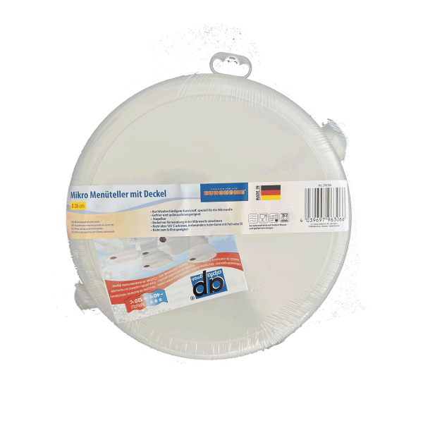 Mikrowellen-Menüteller mit Deckel EUROHOME®
