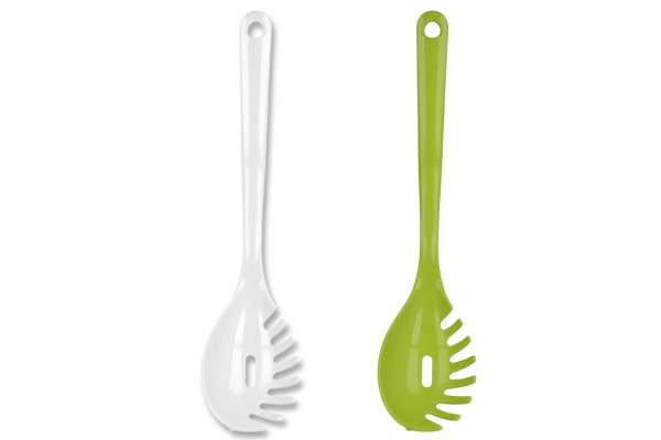 Spaghettilöffel weiß/apfelgrün 31 cm EUROHOME®