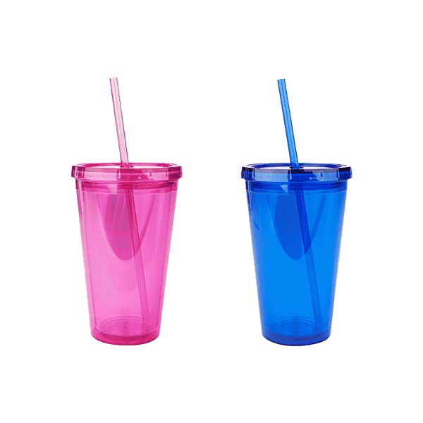 Trinkbecher mit Deckel/Trinkhalm 500 ml EUROHOME®